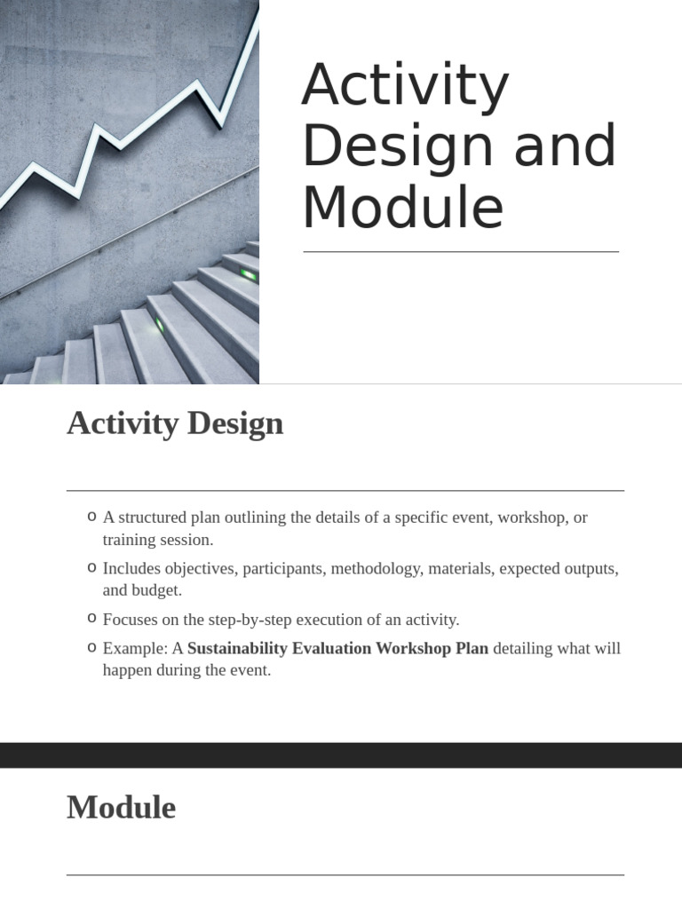 Activity Design and Module | PDF | Evaluation | Sustainability