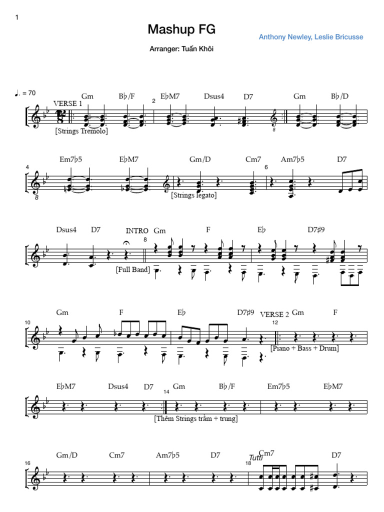 Music Arrangement for Full Band | PDF