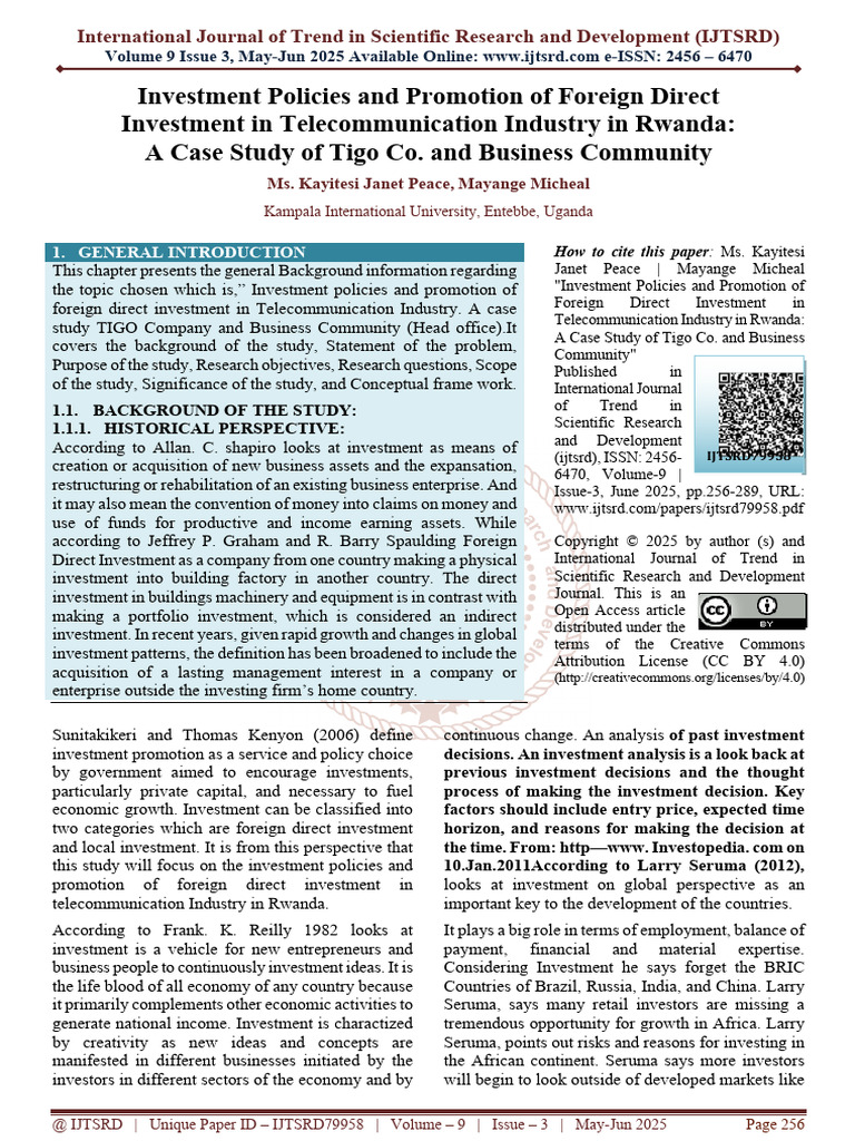 Published in International Journal of Trend in Scientific Research and ...
