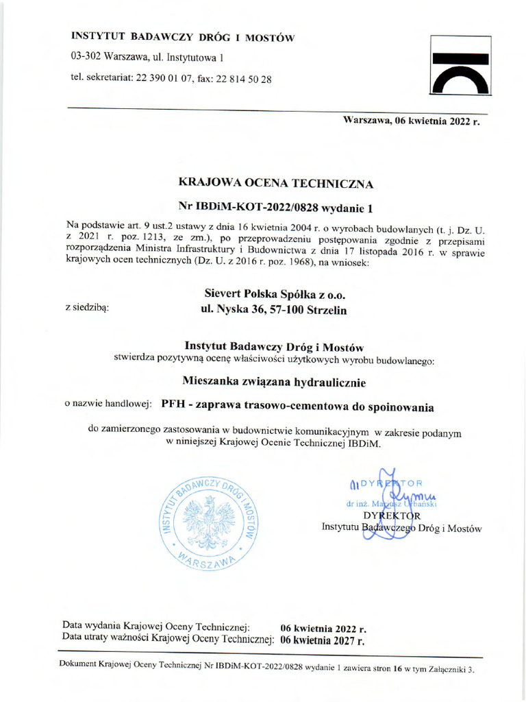 Ibdim-Kot-2022 0828 Wydanie 1 PFH | PDF