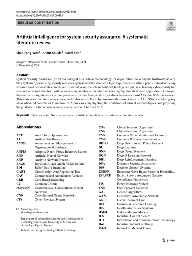 AI-Driven System Security Assurance | PDF | Computer Security | Security
