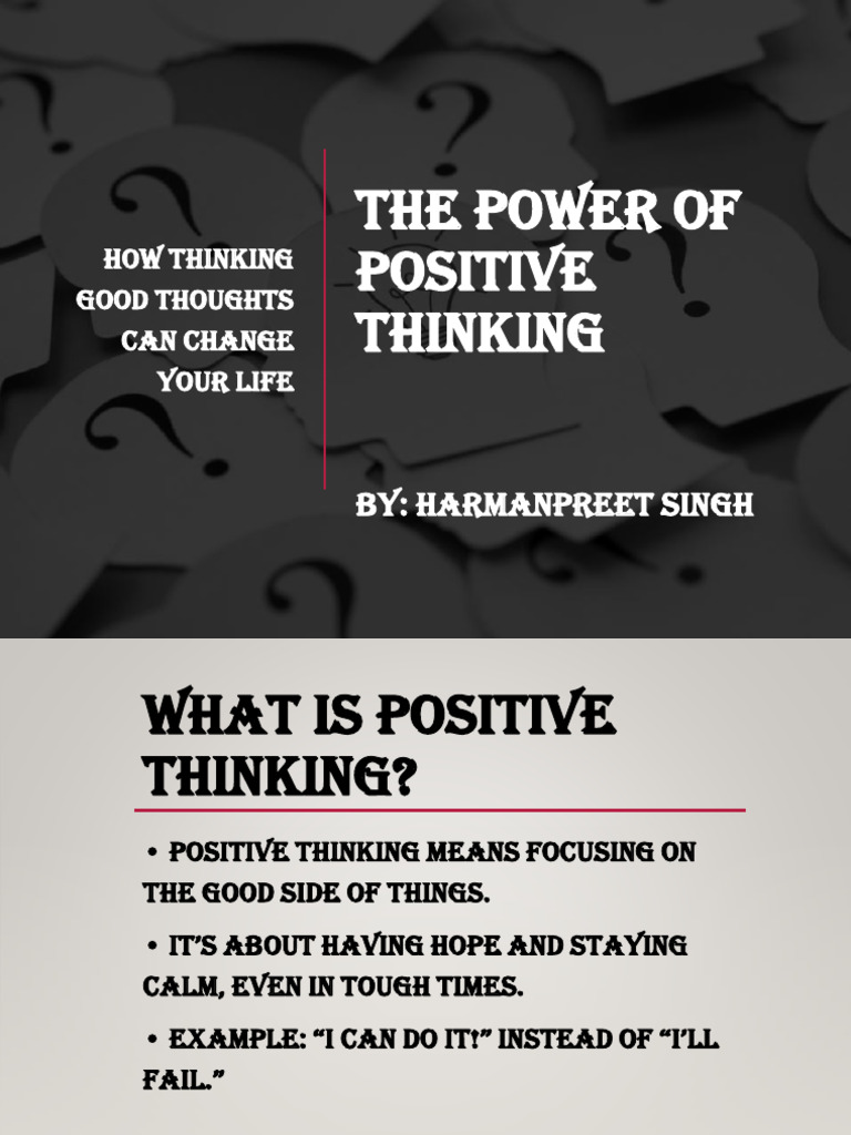 The Power of Positive Thinking | PDF