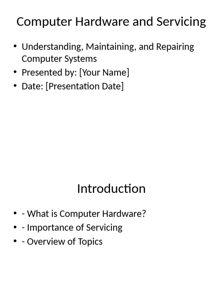 Computer Hardware Servicing Guide | PDF