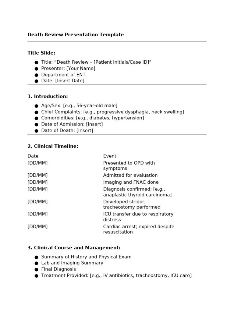 Death Review Presentation | PDF | Head And Neck Cancer | Diseases And ...