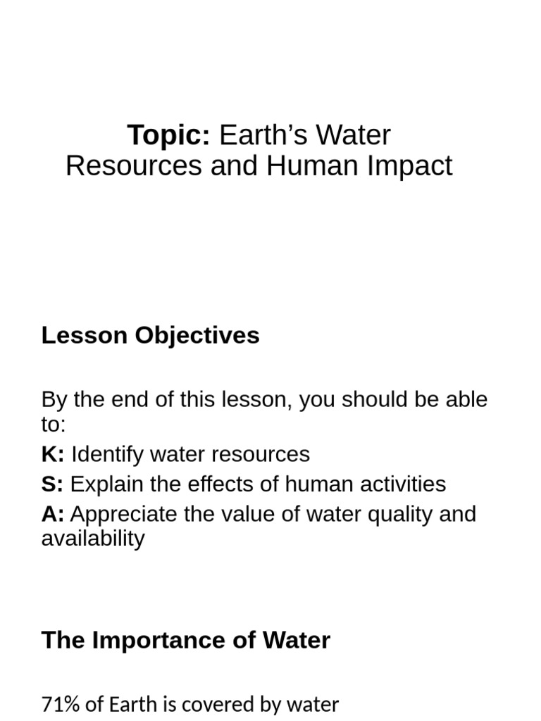 Earth's Water Resources & Human Impact | PDF | Groundwater | Water