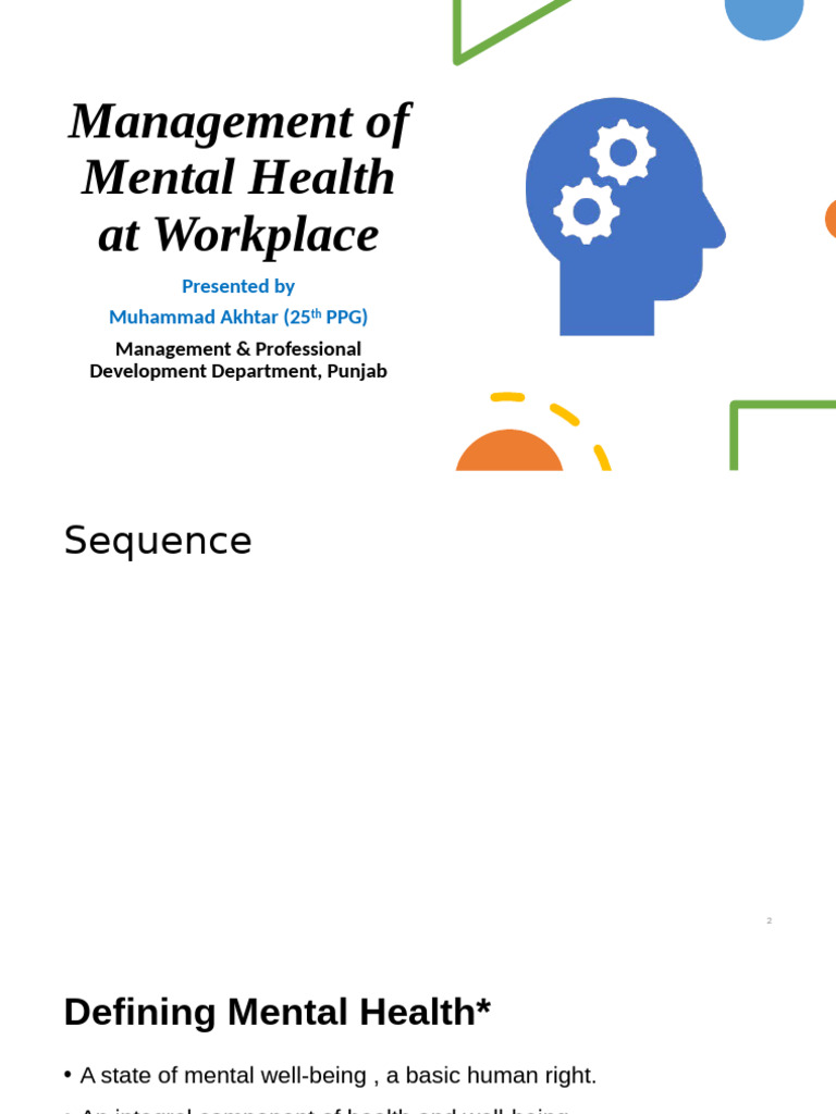 Workplace Mental Health Management Guide | PDF | Mental Health | Mental ...