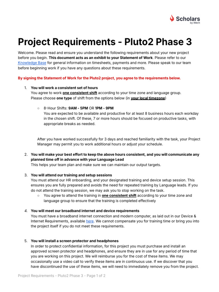 Project Requirements - Pluto2 Phase 3 | PDF | Computing