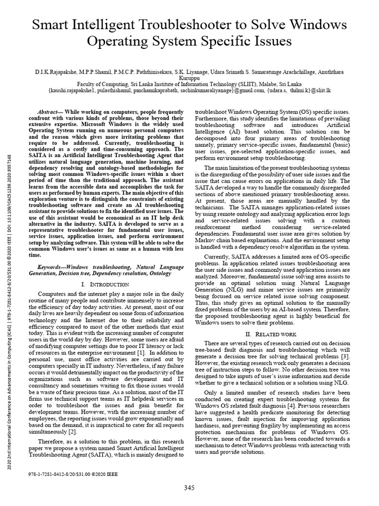 Smart Intelligent Troubleshooter To Solve Windows | PDF ...