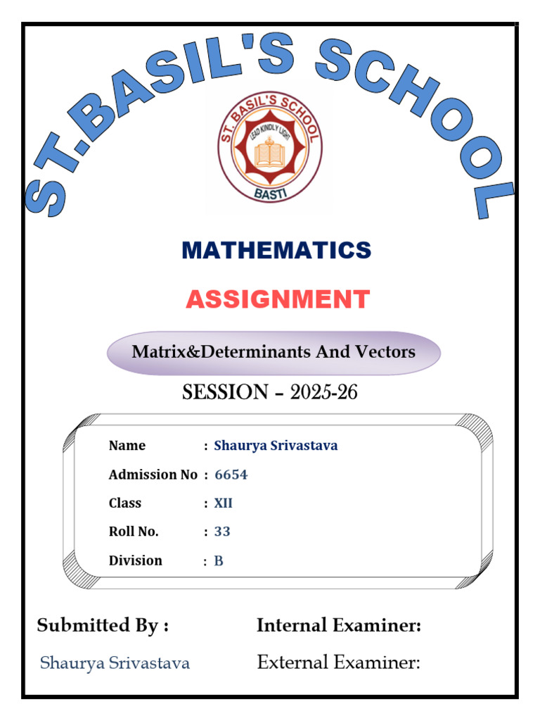 Assignment: Mathematics | PDF