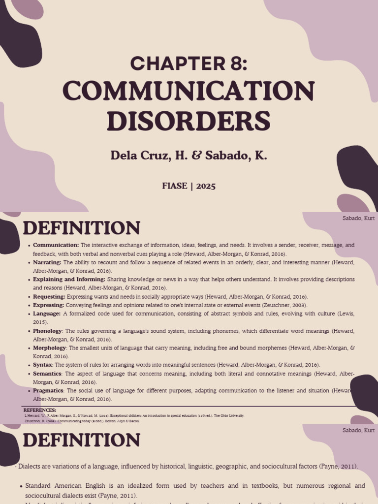 Understanding Communication Disorders | PDF | Speech | Semantics