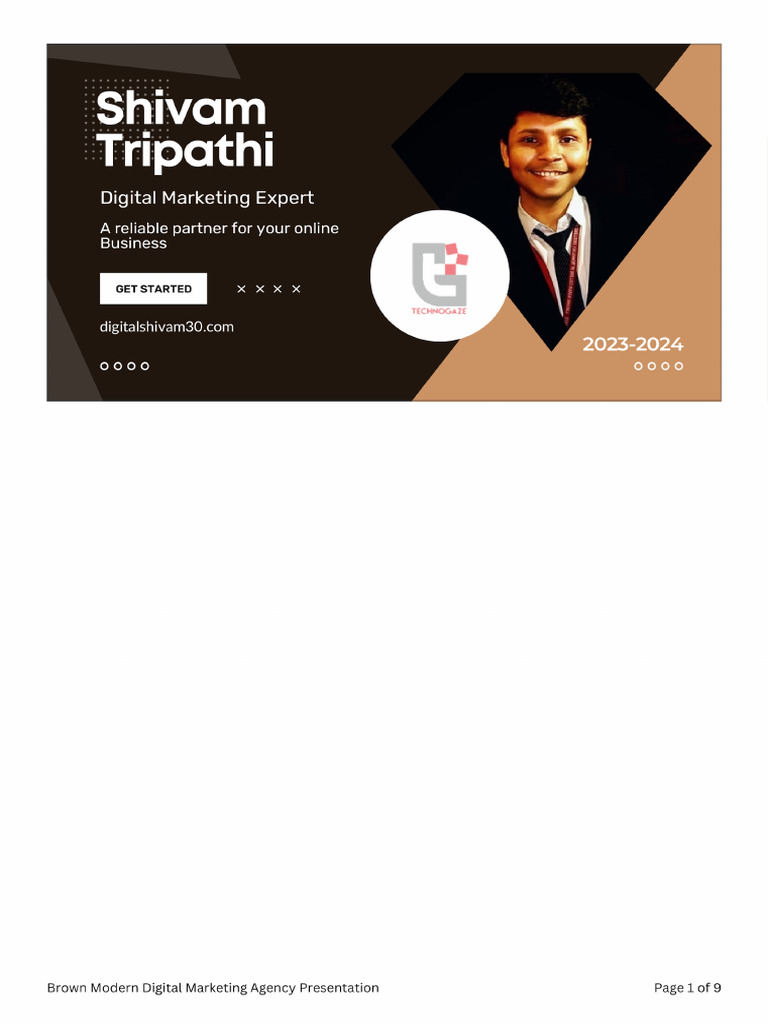 Digital Marketing Portfolio - Shivam Tripathi | PDF