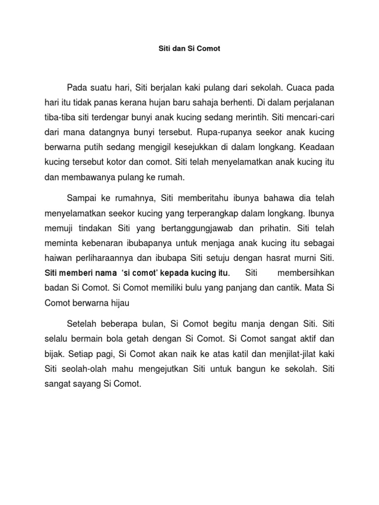 Siti Dan Si Comot Pdf