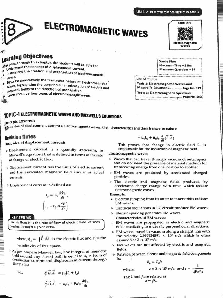 Displacement Current in EM Waves | PDF | Electromagnetic Radiation | Waves