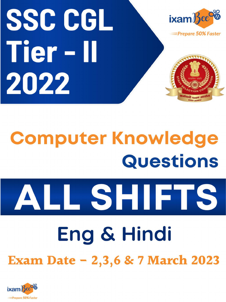 SSC CGL Mains 2022 All Computer Knowledge Questions Bilingual | PDF