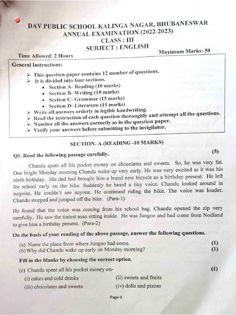 CL 3 DAV Eng 23 | PDF