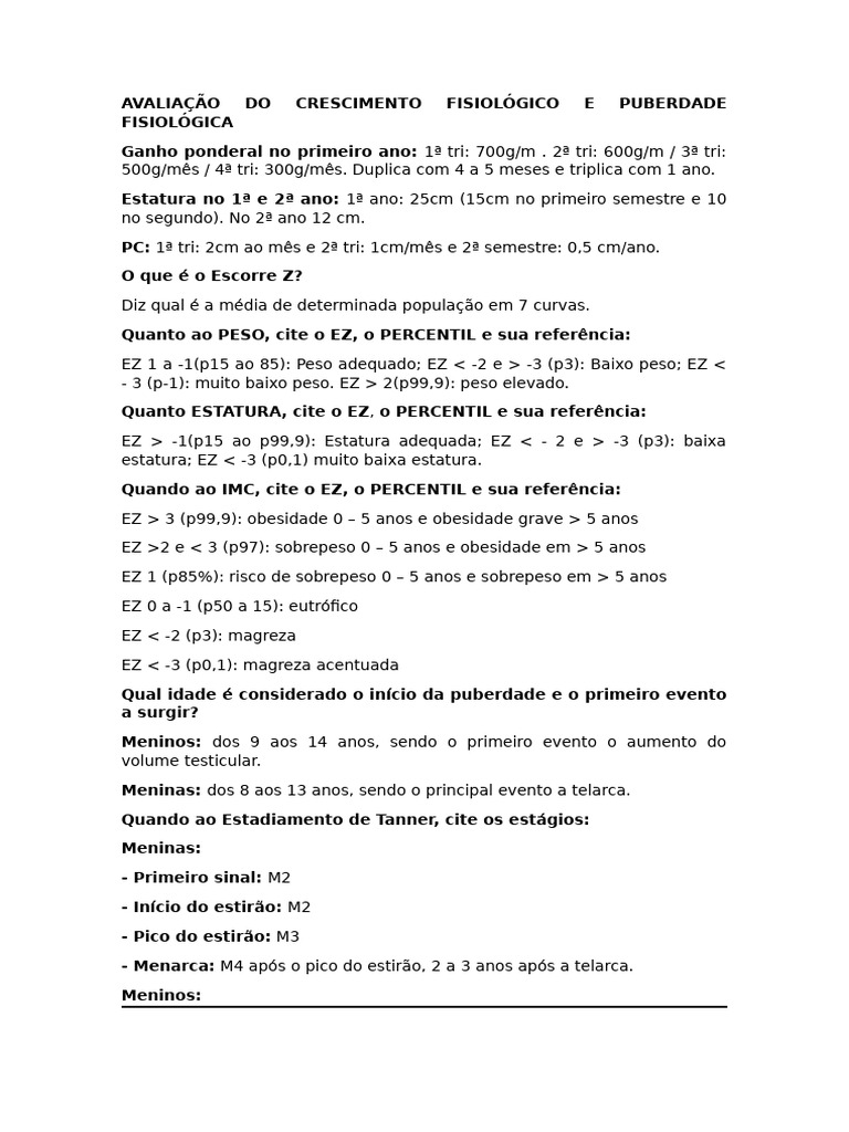 Crescimento Fisiológico e Doenças Exantemáticas | PDF | Especialidades ...