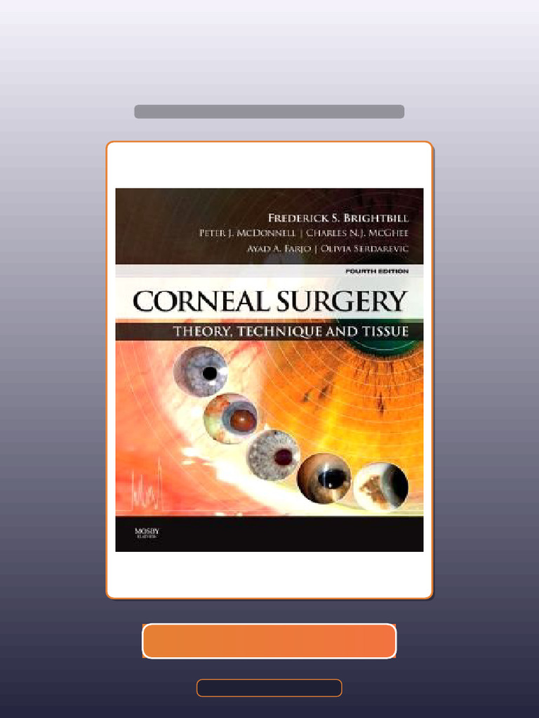 Corneal Surgery Theory Technique and Tissue Download Instantly | PDF ...