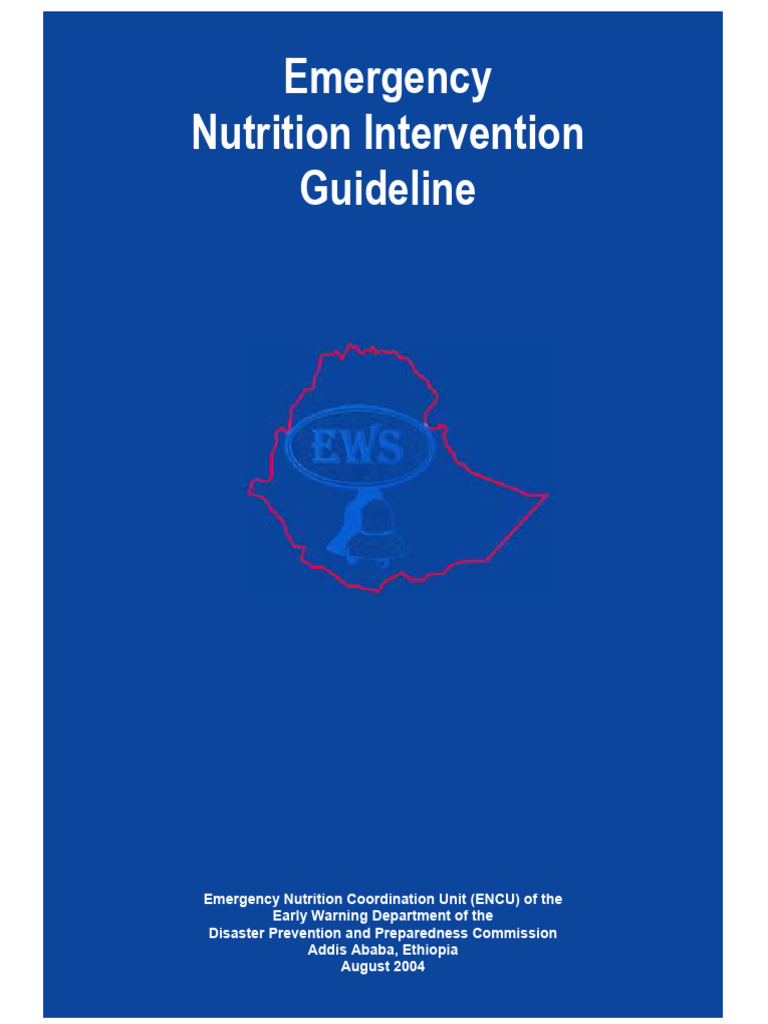 Emergency Nutrition Guidelines Ethiopia | PDF | Malnutrition | Agriculture