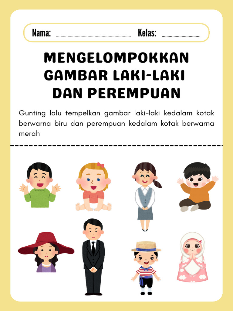 LKPD Mengelompokkan Laki & Perempuan | PDF
