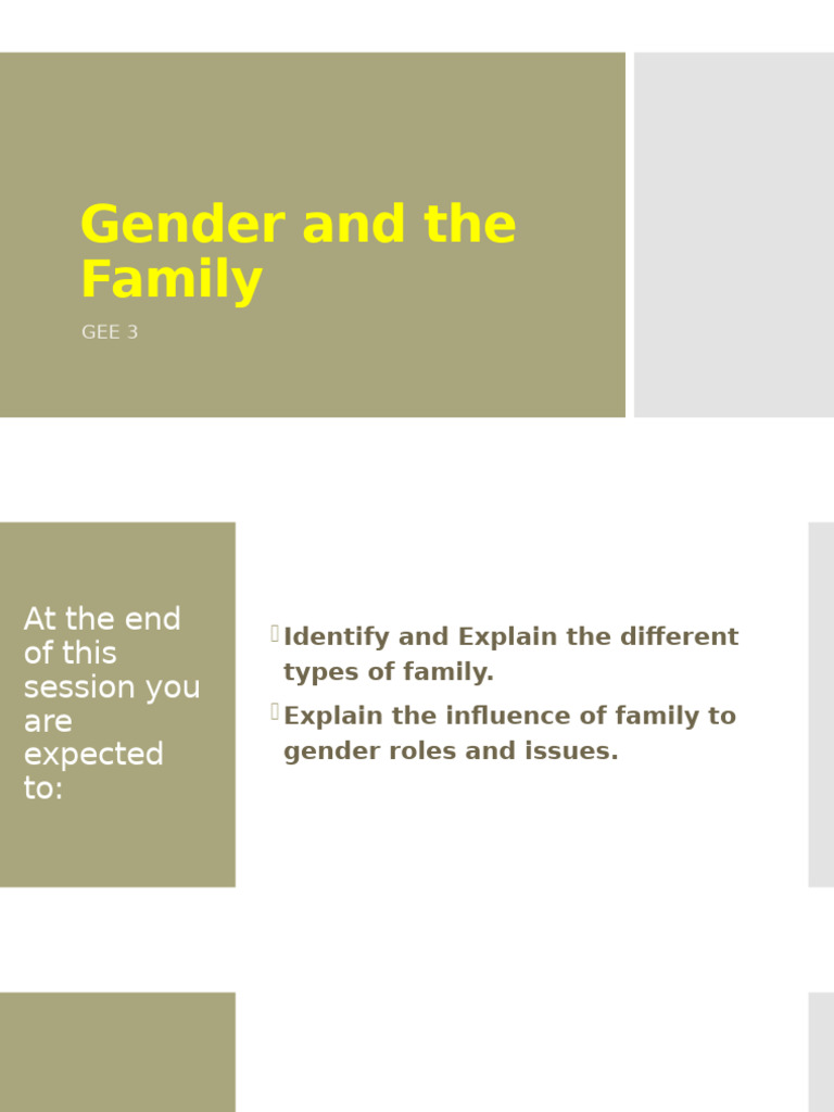 Gender Roles in Family Dynamics | PDF | Gender | Gender Studies
