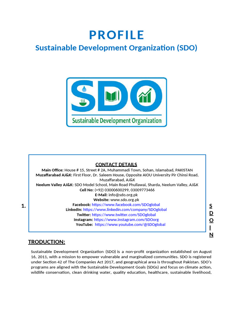 SDO: Empowering Communities in Pakistan | PDF | Internal Control | Audit