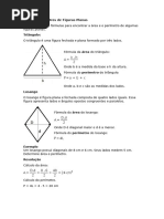Área e Perímetro do Losango: Fórmulas | PDF | Geometria | Euclides