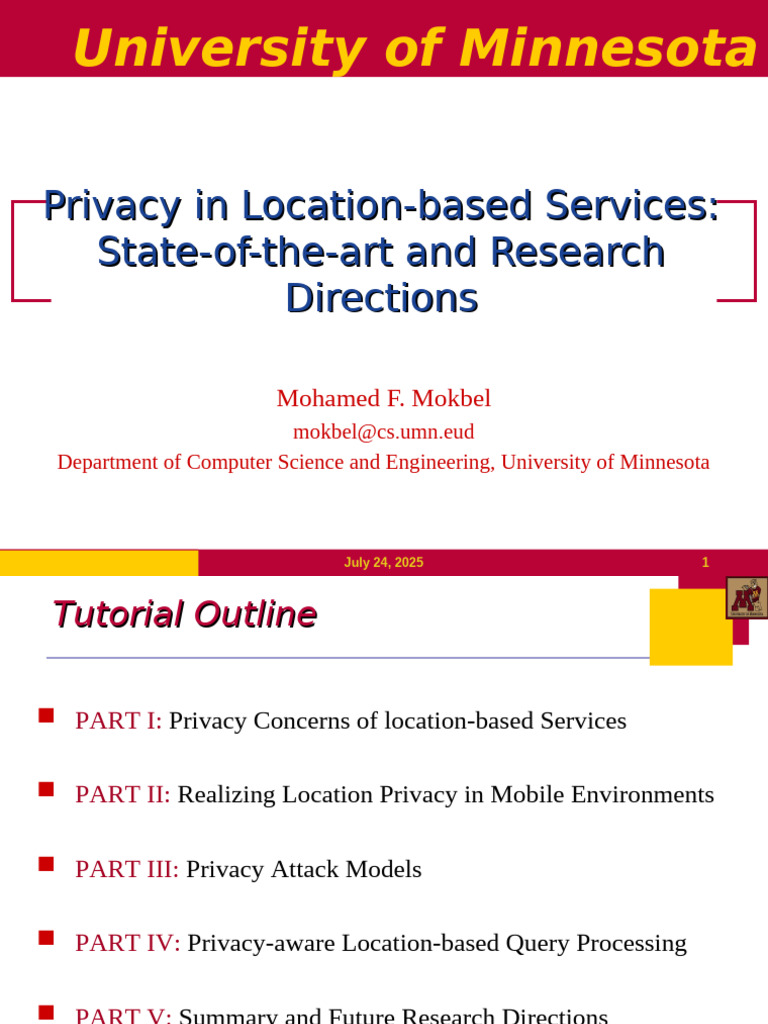 Seminar Mokbel Aref MDM 2007-05-09 | PDF | Location Based Service | Privacy