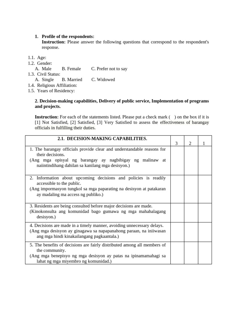 Questionnaire Final | PDF