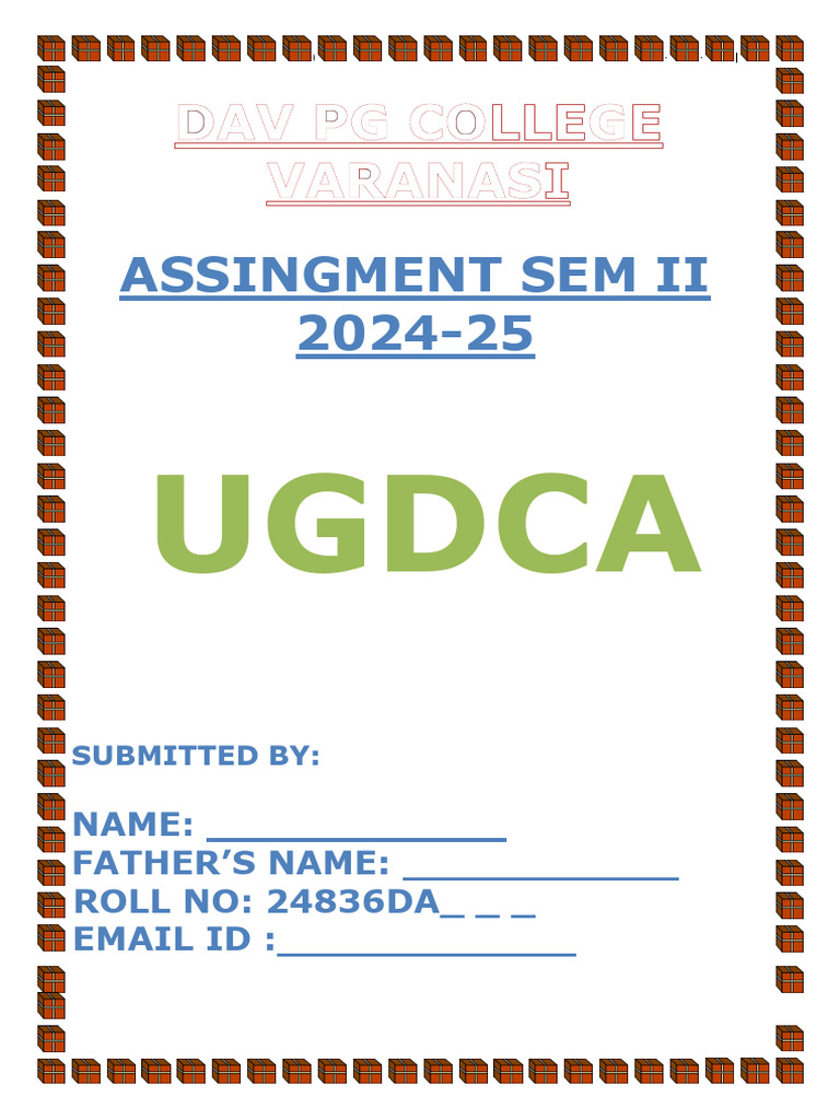 Assignment Semester II 2024-25 | PDF
