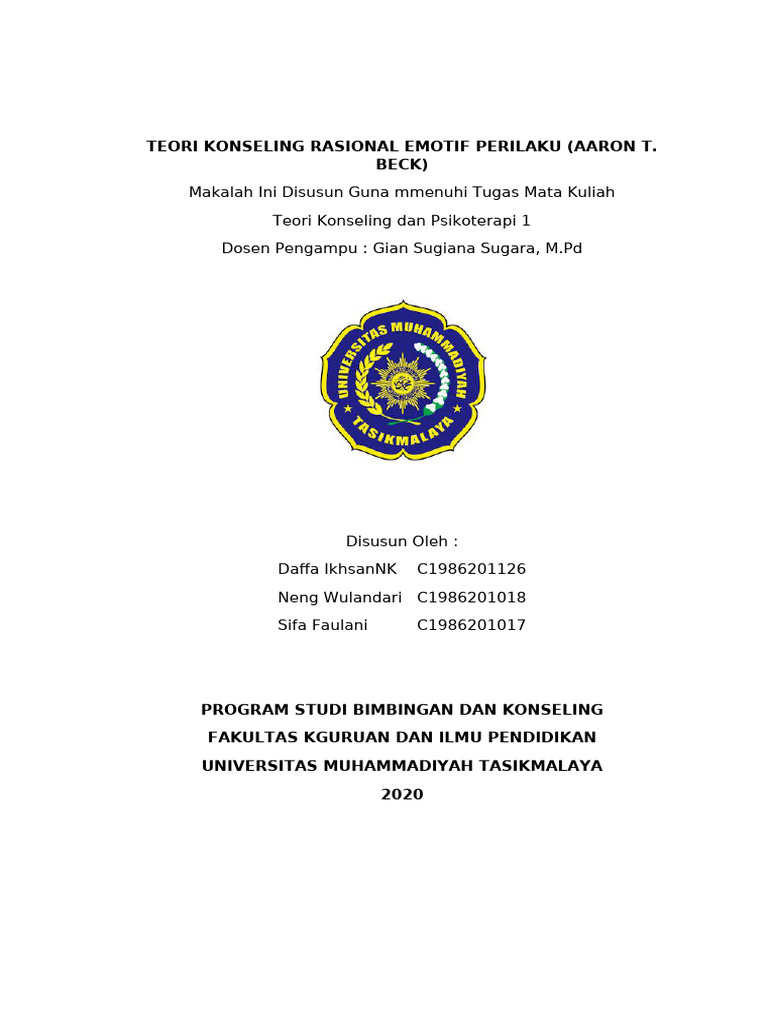 Teori Konseling Rasional Emotif | PDF