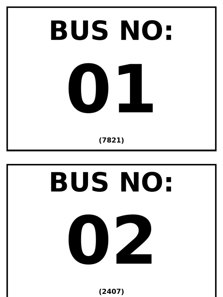 Bus No | PDF