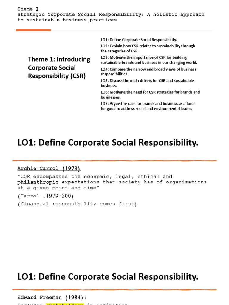 Haski-Leventhal's CSR Pyramid Insights | PDF | Corporate Social ...