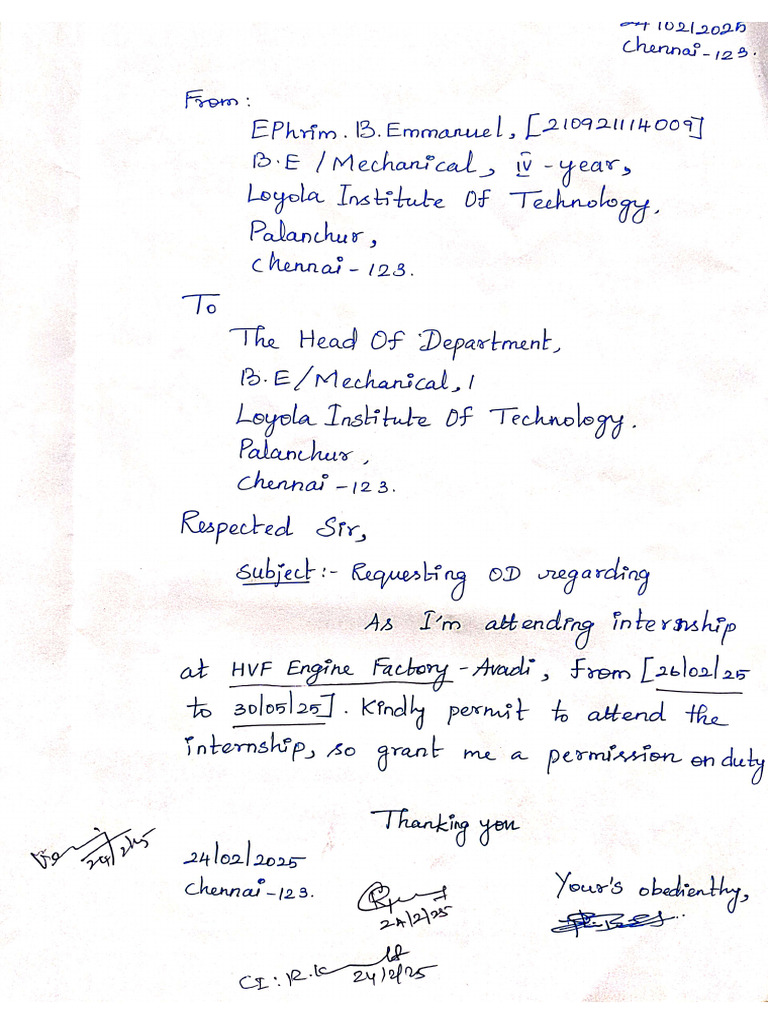OD Letter | PDF