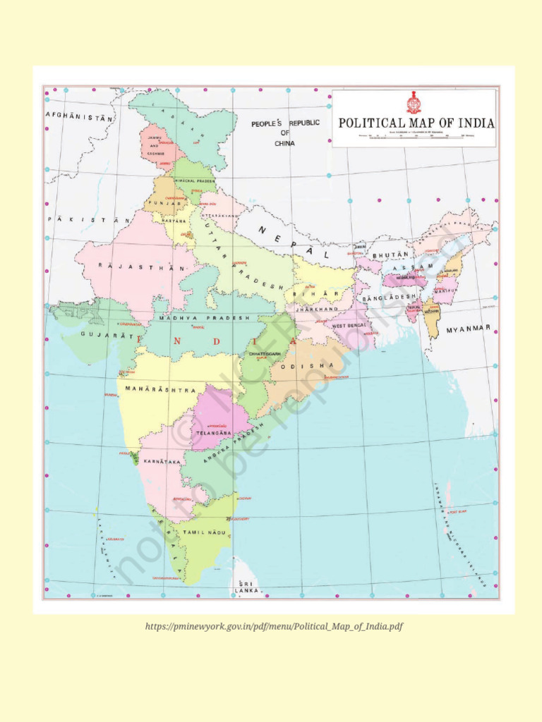 Political Map of India Overview | PDF