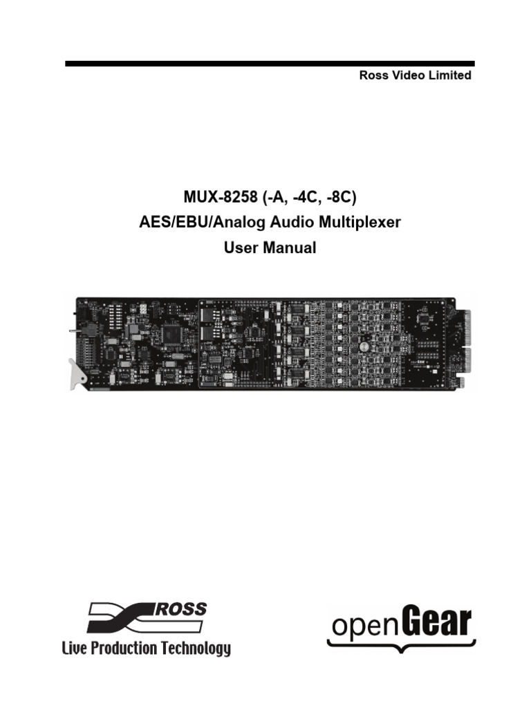 MUX-8258 Series Manual | PDF | Menu (Computing) | Electromagnetic ...
