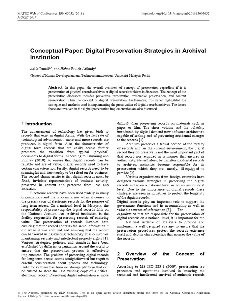 Digital Preservation Strategies Overview | PDF | Records Management ...