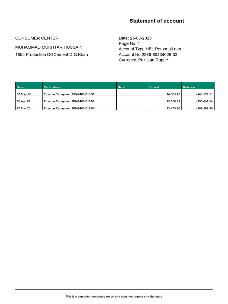 Loan Statement 25-06-2025T12 20 34 | PDF