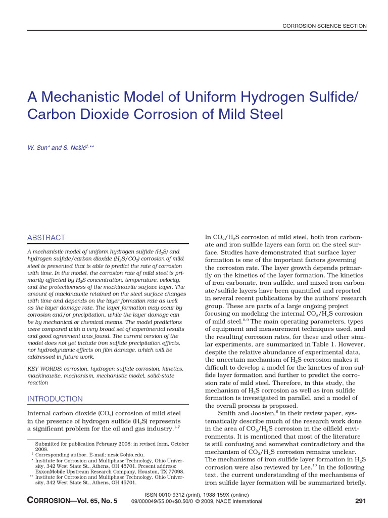 Wsun | PDF | Corrosion | Iron