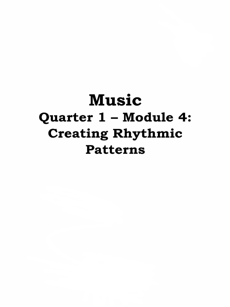 Rhythmic Pattern | PDF