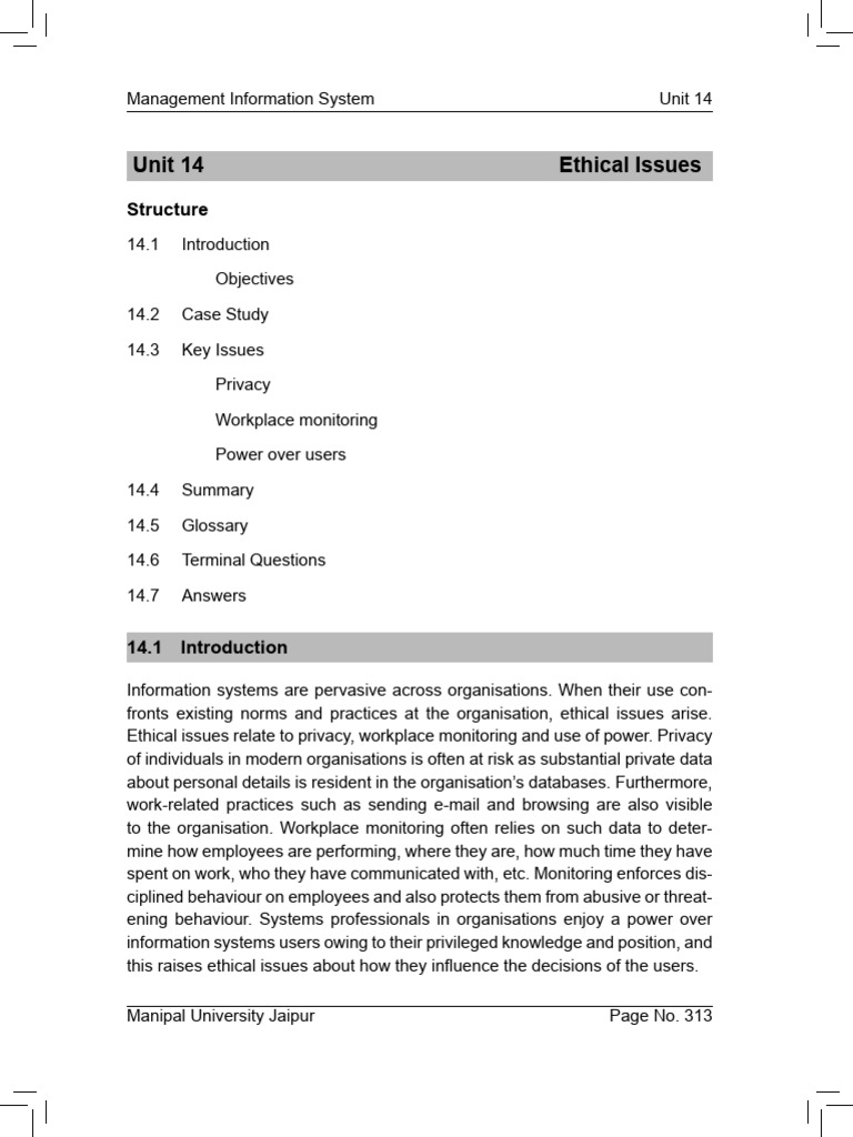 Ethical Issues in Management Systems | PDF | Privacy | Http Cookie