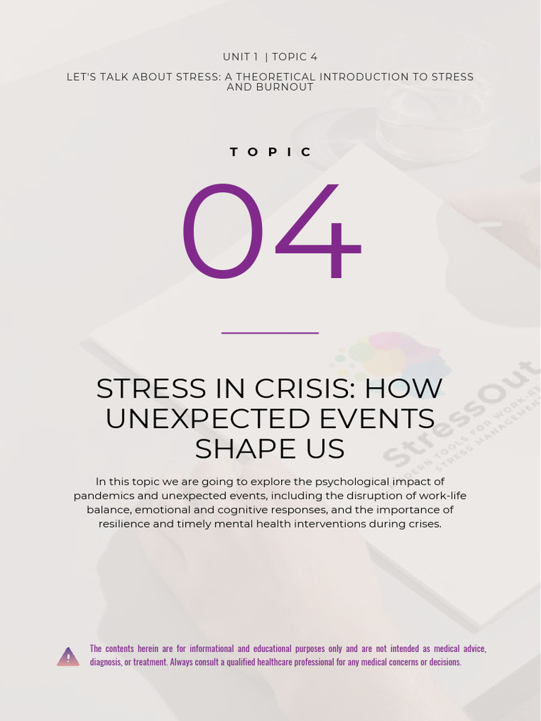 Stress in Crisis How Unexpected Events Shape Us | PDF | Psychological ...