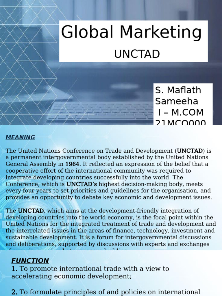 UNCTAD: Global Trade and Development Insights | PDF | Economies ...