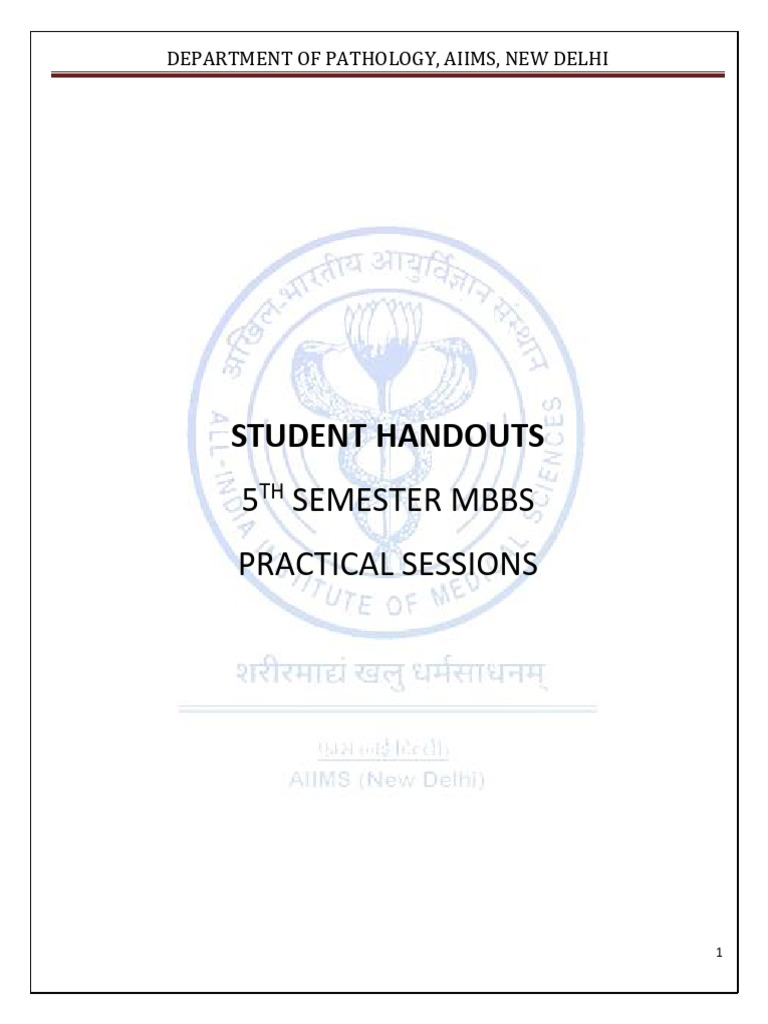 Handout MBBS 5th Semester - 2025 | PDF | Epithelium | Liver