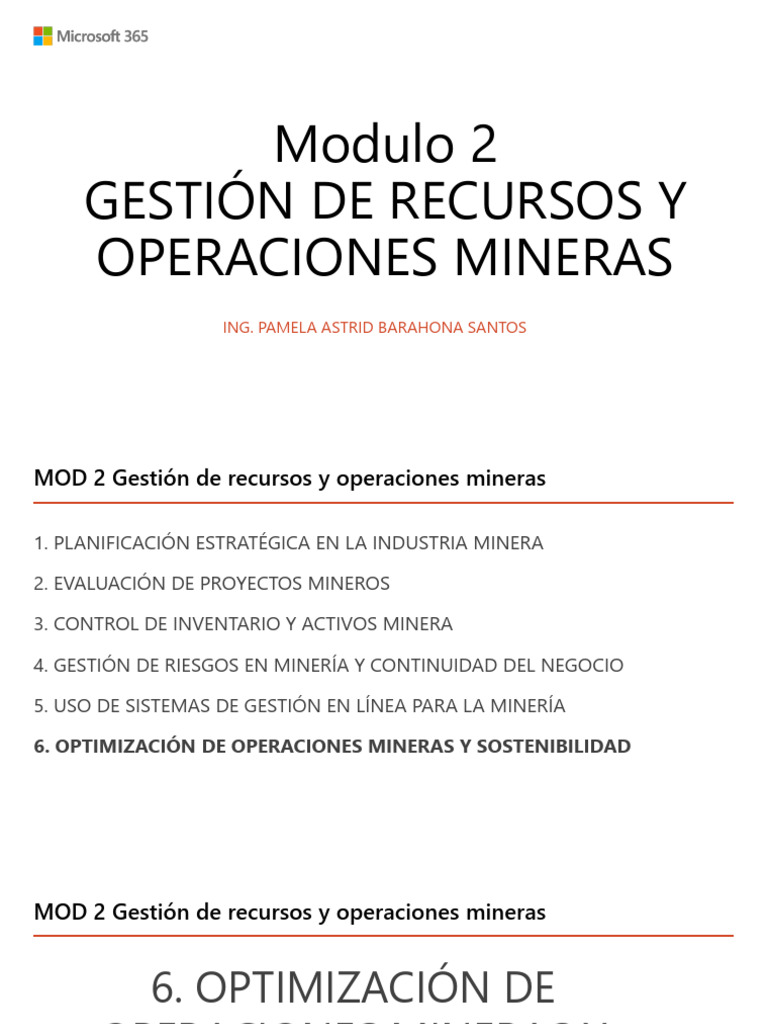 Gestión Eficiente en Minería Sostenible | PDF | Sustentabilidad | Minería