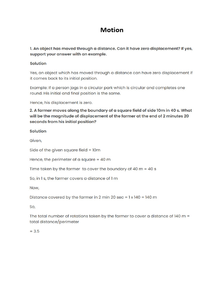 Motion Sample Paper Pdf