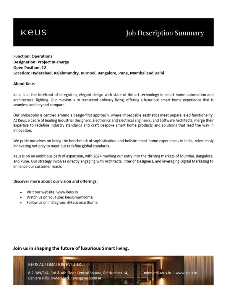 Project In-Charge JD 0424 | PDF | Home Automation | Automation