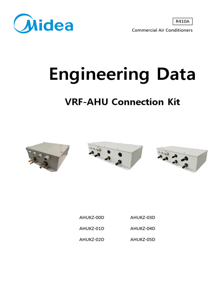 VRF DX AHU Control Box Engineering Data | PDF | Pipe (Fluid Conveyance ...