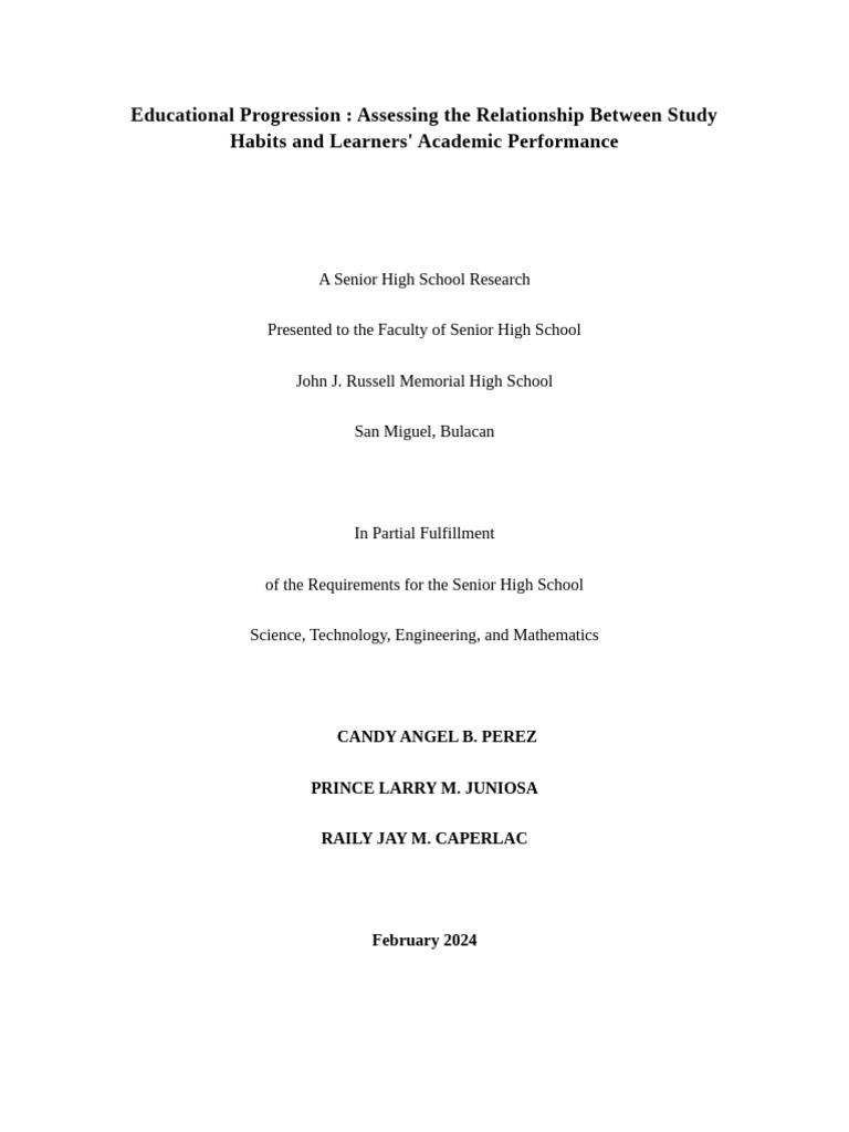 Study Habits Impact on Academic Success | PDF | Learning | Professional ...