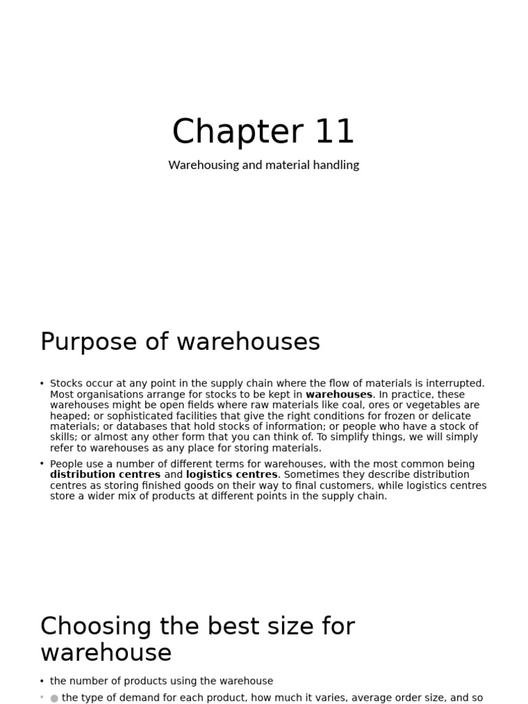 Warehousing Services Overview | PDF | Warehouse | Logistics