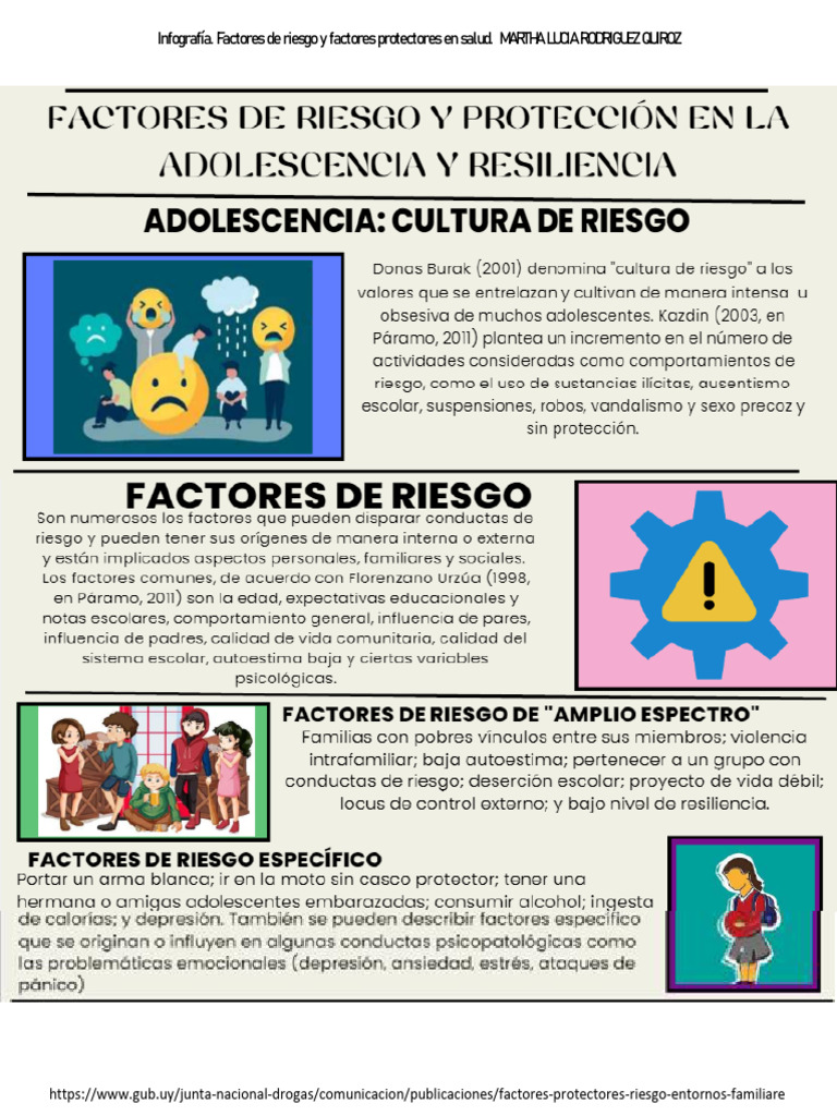 Infografía: Riesgos y Factores Protectores | PDF